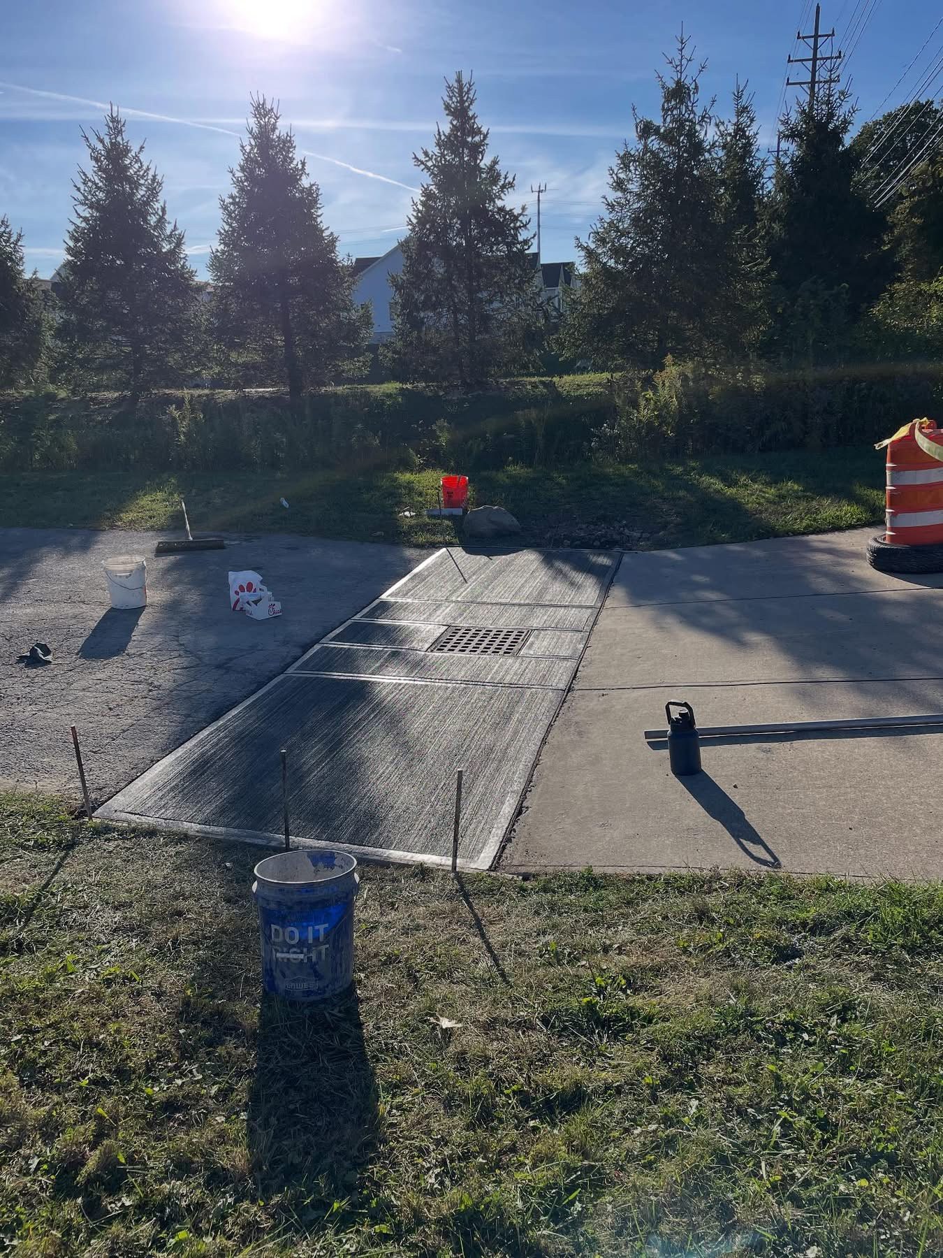 Concrete driveway and sidewalk project