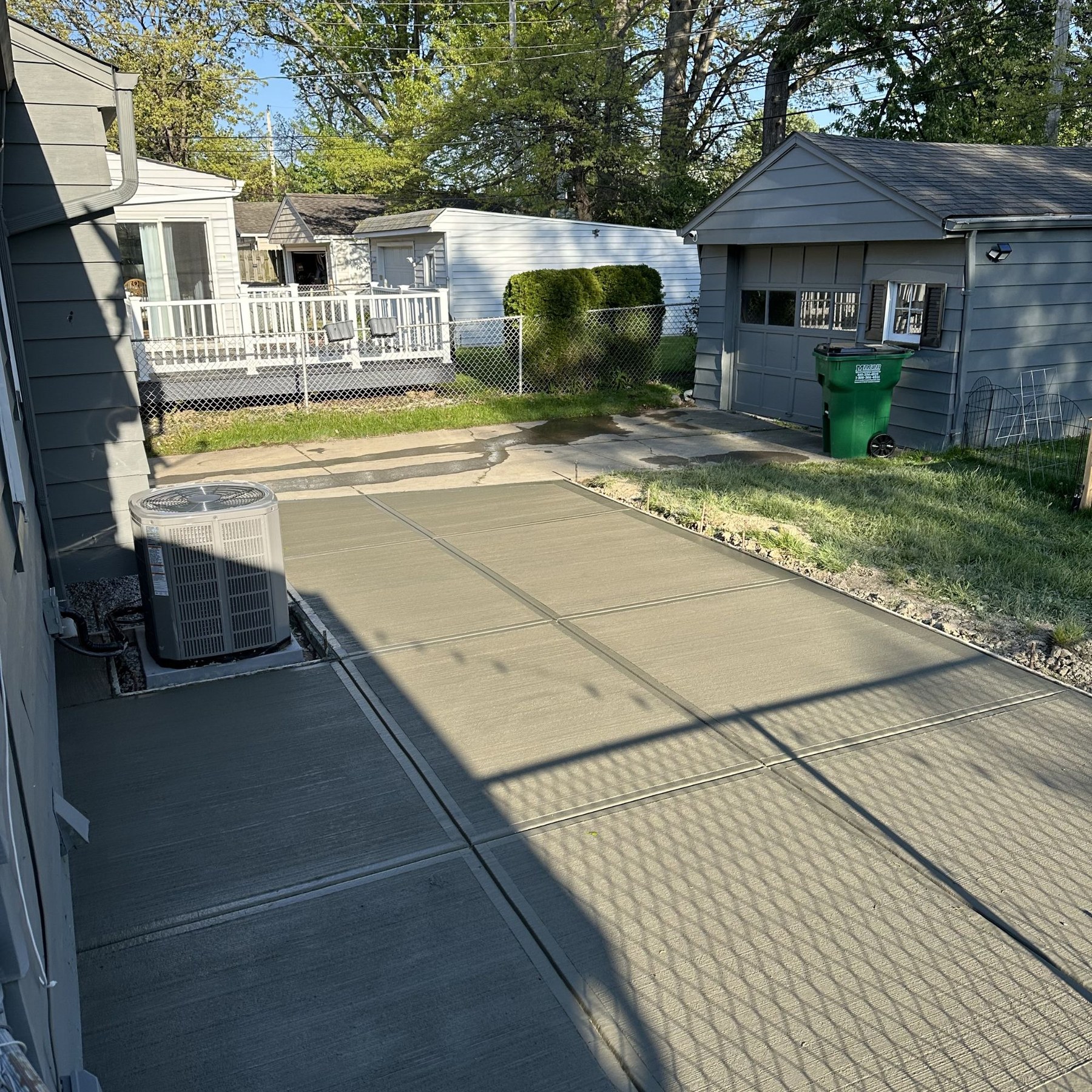 Completed concrete patio project